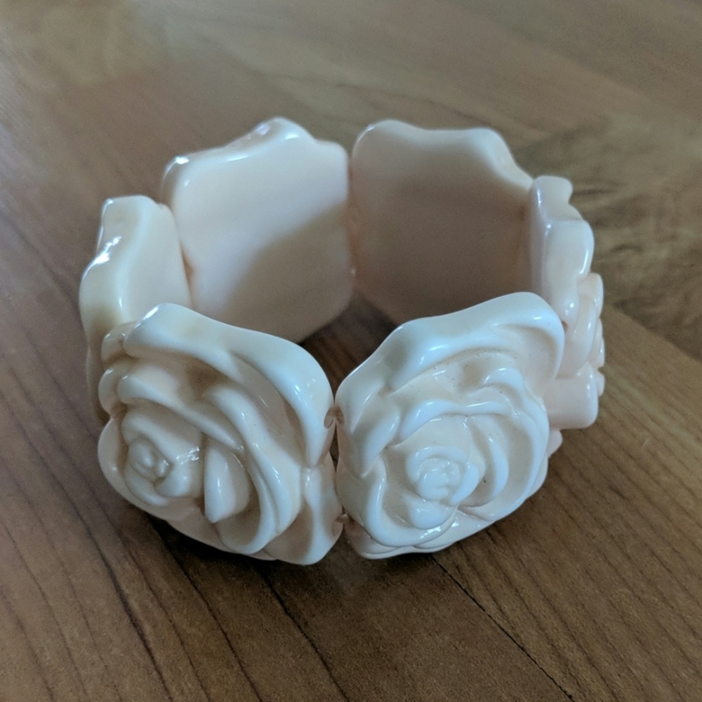Pink rose bracelet